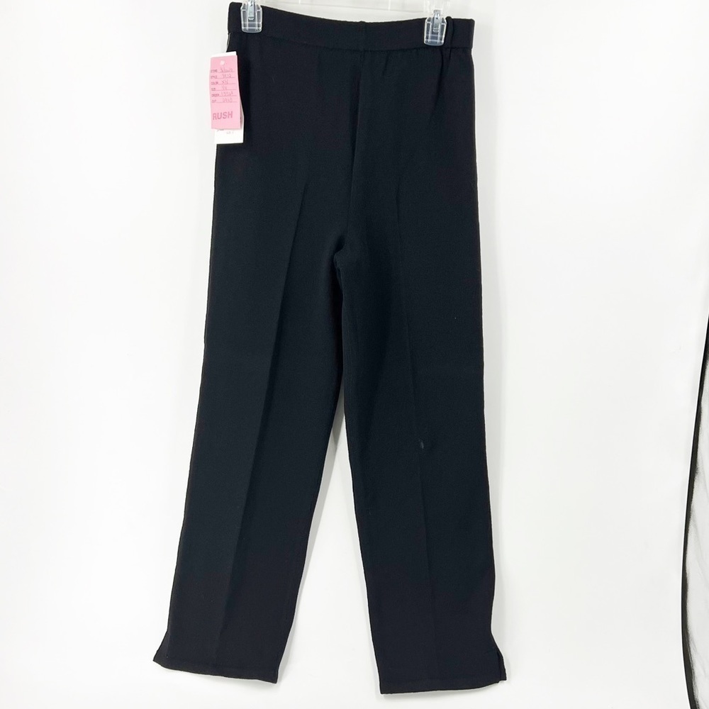 ✅ NWT TOULA BLACK KNIT PANTS STRAIGHT LEG SIZE‎ 4